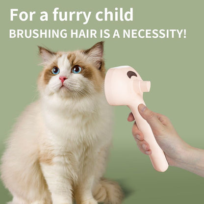 Rechargeable Pet Massage Comb with Spray, Anti-Shedding, Detangling, and Cleaning Comb - White V1265-AU-077-BAI