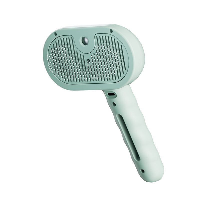 Rechargeable Pet Massage Comb with Spray, Anti-Shedding, Detangling, and Cleaning Comb - Green V1265-AU-077-LV