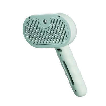 Rechargeable Pet Massage Comb with Spray, Anti-Shedding, Detangling, and Cleaning Comb - Green V1265-AU-077-LV
