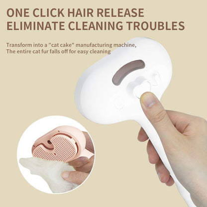Rechargeable Pet Massage Comb with Spray, Anti-Shedding, Detangling, and Cleaning Comb - Green V1265-AU-077-LV