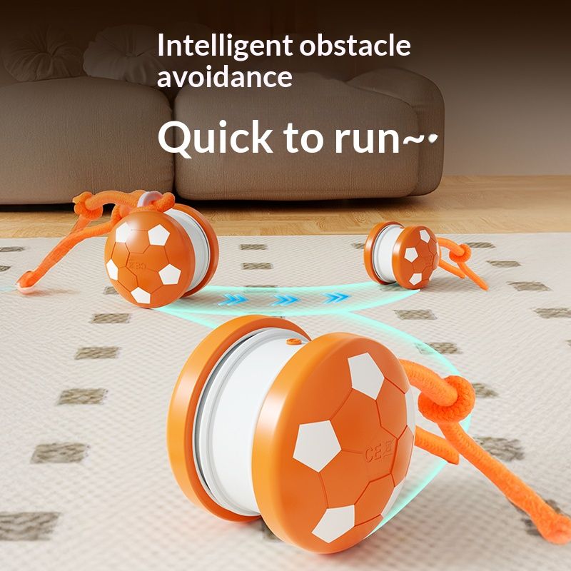 Smart Self-Rolling Pet Toy, Durable Chew Ball for Cats and Dogs to Keep Themselves Entertained - Orange V1265-AU-079-CHENG