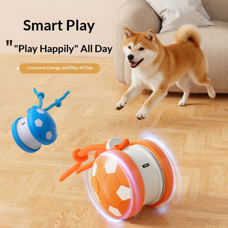 Smart Self-Rolling Pet Toy, Durable Chew Ball for Cats and Dogs to Keep Themselves Entertained - Blue V1265-AU-079-LAN