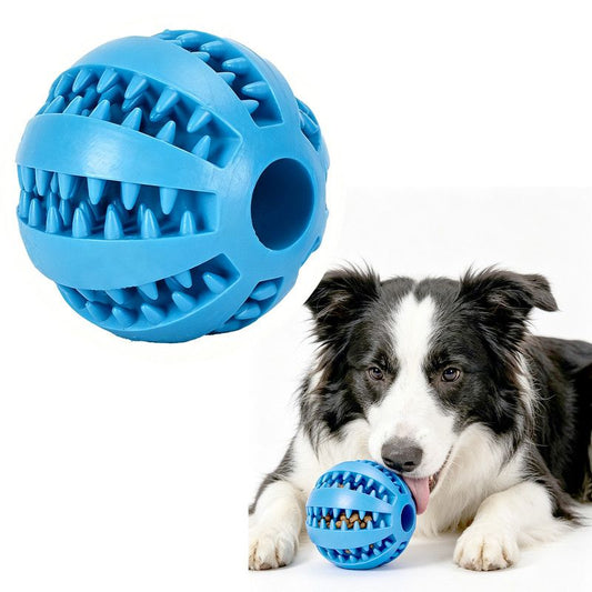2 Large Pet Food Dispenser Balls, 7 cm - Durable Teething and Dental Care Toys - Blue V1265-AU-080-LAN-2