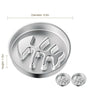 2-Piece Stainless Steel Slow Feeder Set for Pets, Reversible, for Cats and Dogs - Fishbone Design V1265-AU-082-YU-2