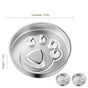 2-Piece Stainless Steel Slow Feeder Set for Pets, Reversible, for Cats and Dogs - Paw Design V1265-AU-082-ZHUA-2
