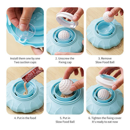Slow Feeder Bowl for Pets, Non-Slip Puzzle Feeder for Cats and Dogs - Blue V1265-AU-083-LAN