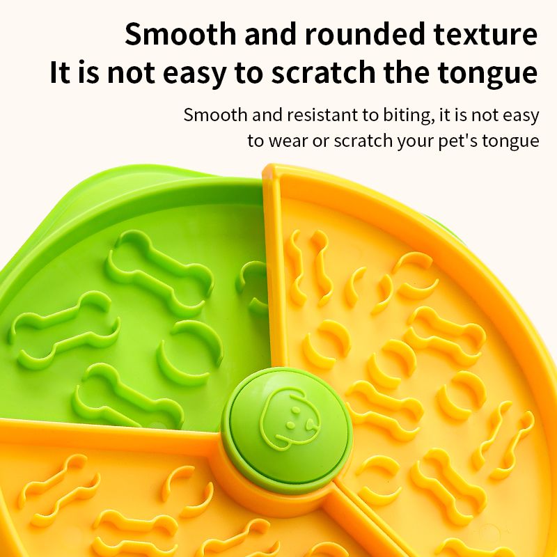 Large 360 degrees Rotating Double-Layer Slow Feeder Bowl, 27 cm, Puzzle Feeder for Cats and Dogs V1265-AU-085-HUANGLV