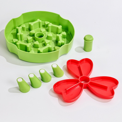 Detachable Rotating Slow-Feeding Pet Bowl, Non-Slip and Choke-Proof Feeding Bowl - Blue V1265-AU-087-LAN