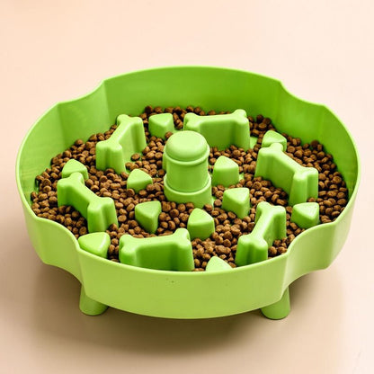 Detachable Rotating Slow-Feeding Pet Bowl, Non-Slip and Choke-Proof Feeding Bowl - Blue V1265-AU-087-LAN