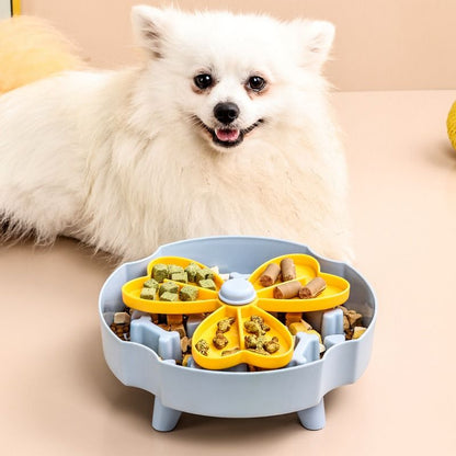 Detachable Rotating Slow-Feeding Pet Bowl, Non-Slip and Choke-Proof Feeding Bowl - Green V1265-AU-087-LV
