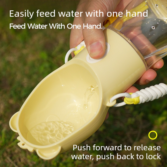 All-in-One Water and Food Pet Travel Cup, Portable Water Dispenser for Dogs and Cats - Purple V1265-AU-088-ZI