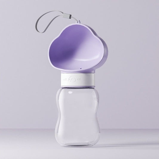 350ML Portable Outdoor Pet Water Cup, Leak-Proof Travel Water Dispenser - Purple V1265-AU-089-ZI