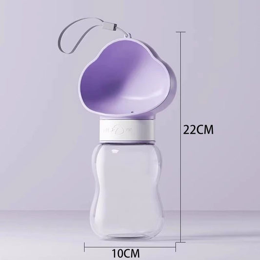 350ML Portable Outdoor Pet Water Cup, Leak-Proof Travel Water Dispenser - Purple V1265-AU-089-ZI