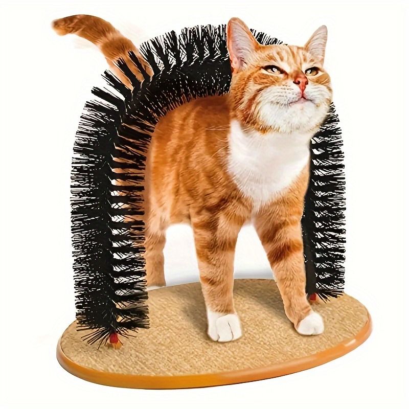 Multifunctional Cat Arch Scratcher, Durable Scratching Post, and Cat Grooming Toy V1265-AU-092