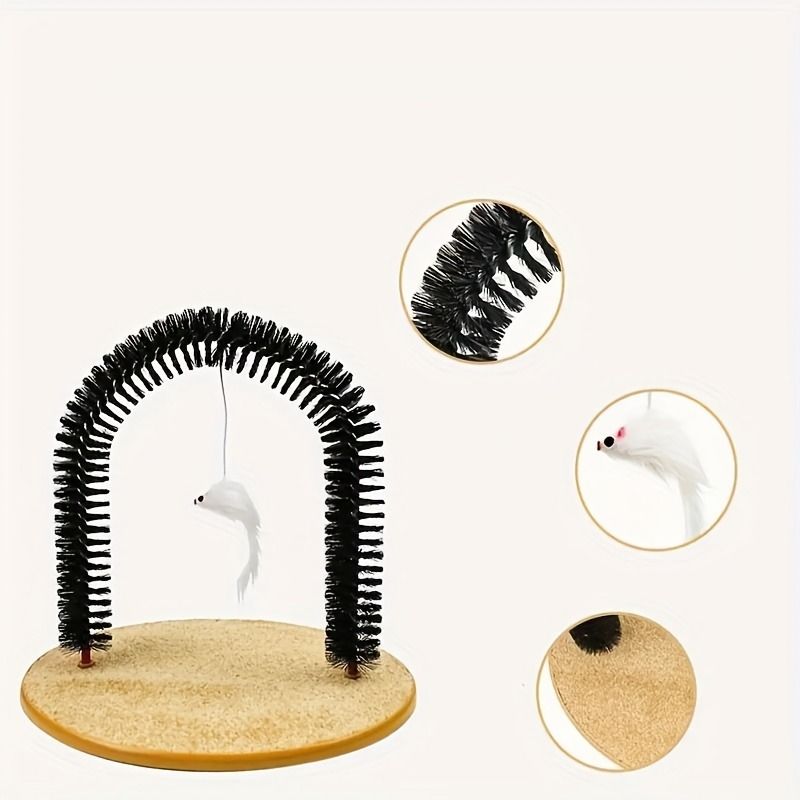 Multifunctional Cat Arch Scratcher, Durable Scratching Post, and Cat Grooming Toy V1265-AU-092
