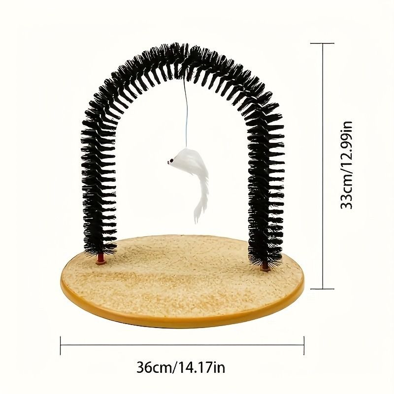 Multifunctional Cat Arch Scratcher, Durable Scratching Post, and Cat Grooming Toy V1265-AU-092
