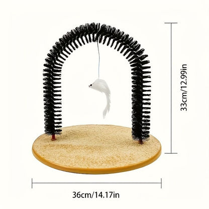 Multifunctional Cat Arch Scratcher, Durable Scratching Post, and Cat Grooming Toy V1265-AU-092