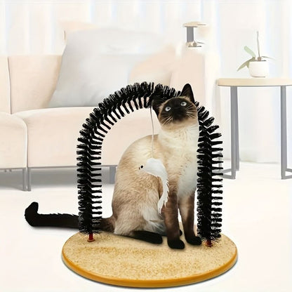 Multifunctional Cat Arch Scratcher, Durable Scratching Post, and Cat Grooming Toy V1265-AU-092