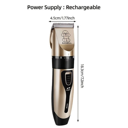 Quiet Pet Grooming Clipper Set for Home Use, Rechargeable Professional Grooming Clipper V1265-AU-096-BIAOPEI