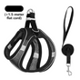 Breathable Reflective Pet Harness Set: Vest-Style Dog Harness + Leash - Black-M V1265-AU-098-HEI-M