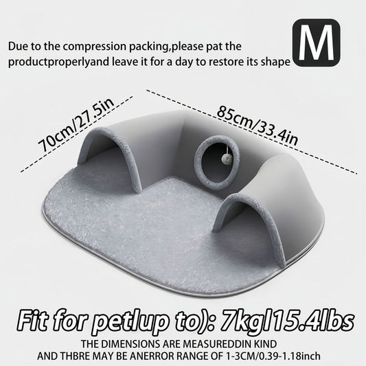 Warm Autumn/Winter Cat Tunnel Bed with Detachable Play-and-Sleep Cat Run - Size M V1265-AU-099-M