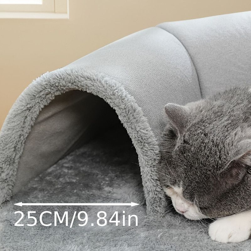 Warm Autumn/Winter Cat Tunnel Bed with Detachable Play-and-Sleep Cat Run - Size S V1265-AU-099-S