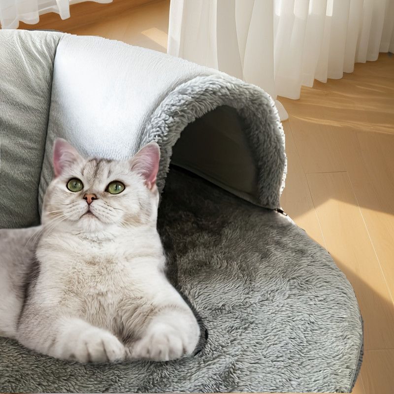 Warm Autumn/Winter Cat Tunnel Bed with Detachable Play-and-Sleep Cat Run - Size S V1265-AU-099-S
