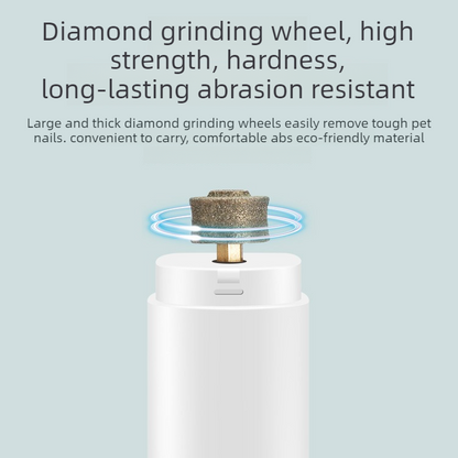 Rechargeable Electric Pet Nail Grinder with LED Light, Universal Grinder for Cats and Dogs - White V1265-AU-100-BAI
