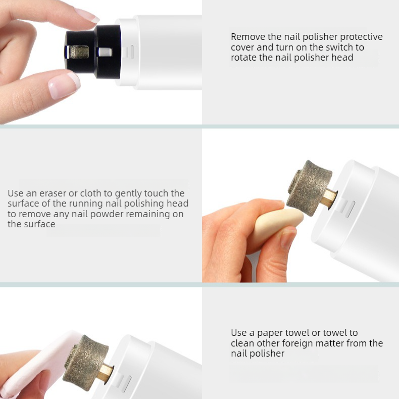 Rechargeable Electric Pet Nail Grinder with LED Light, Universal Grinder for Cats and Dogs - White V1265-AU-100-BAI
