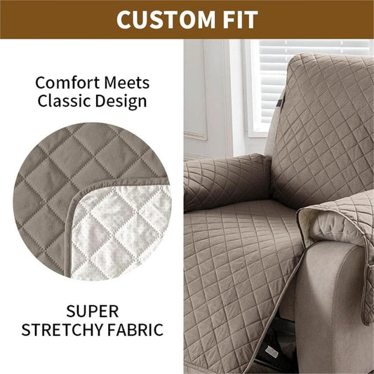 Waterproof and Non-Slip Single Armchair Cushion, Pet-Resistant and Machine-Washable Sofa Cover - Black V1265-AU-101-HEI