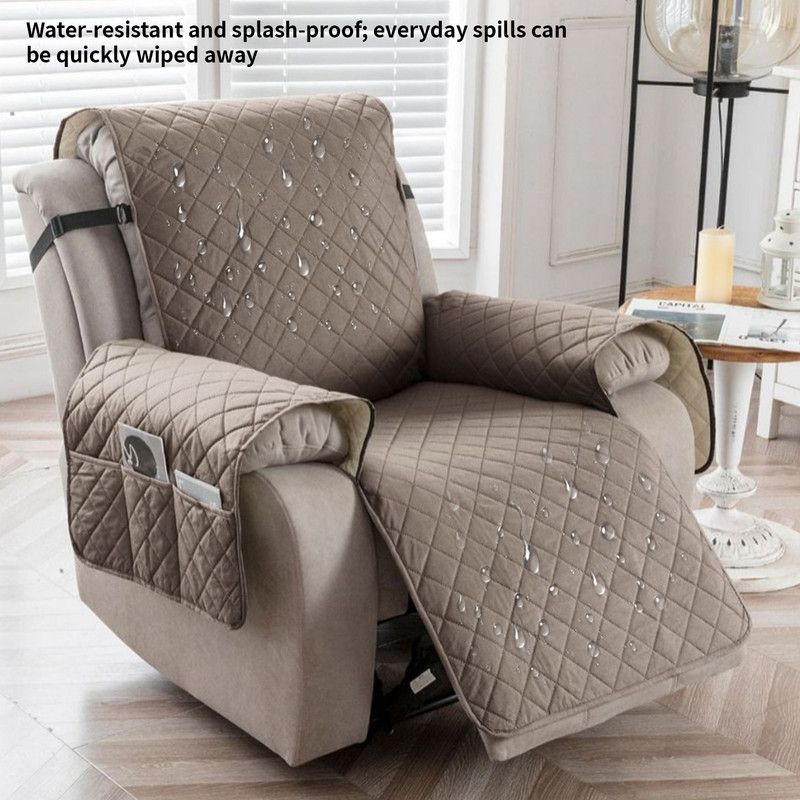 Waterproof and Non-Slip Single Sofa Cushion, Pet-Resistant and Washable Sofa Cover - Taupe V1265-AU-101-HUIHE