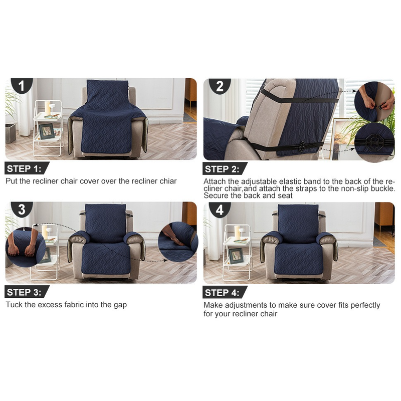Waterproof and Non-Slip Single Armchair Cushion, Pet-Resistant and Machine-Washable Sofa Cover - Brown V1265-AU-101-KAFEI