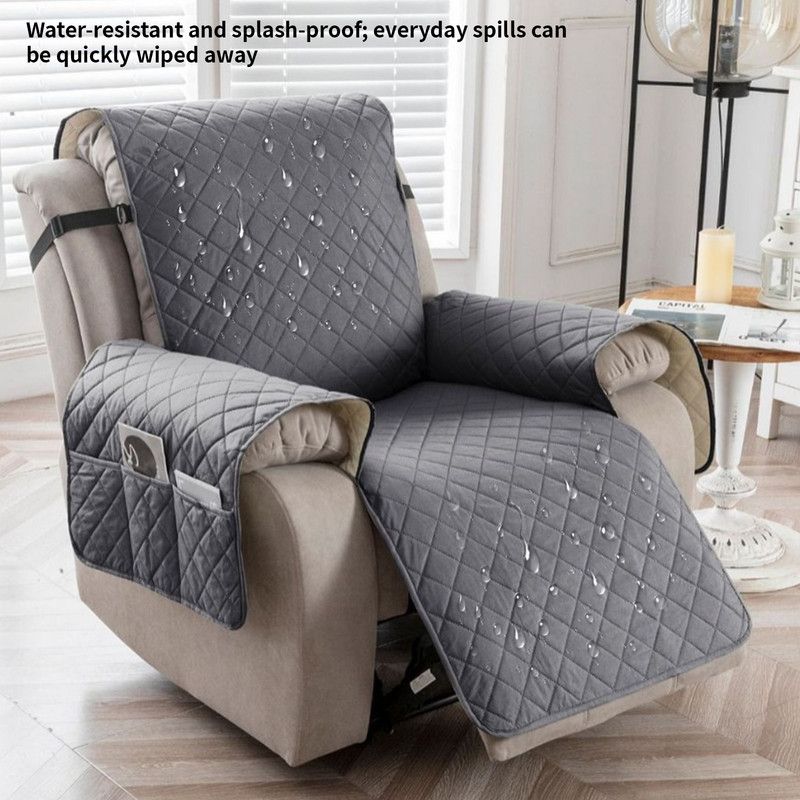 Waterproof and Non-Slip Single Armchair Cushion, Pet-Resistant and Machine-Washable Sofa Cover - Dark Gray V1265-AU-101-SHENGHUI