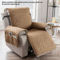 Waterproof and Non-Slip Single Sofa Cushion, Pet-Resistant and Washable Sofa Cover - Brown V1265-AU-101-ZONG