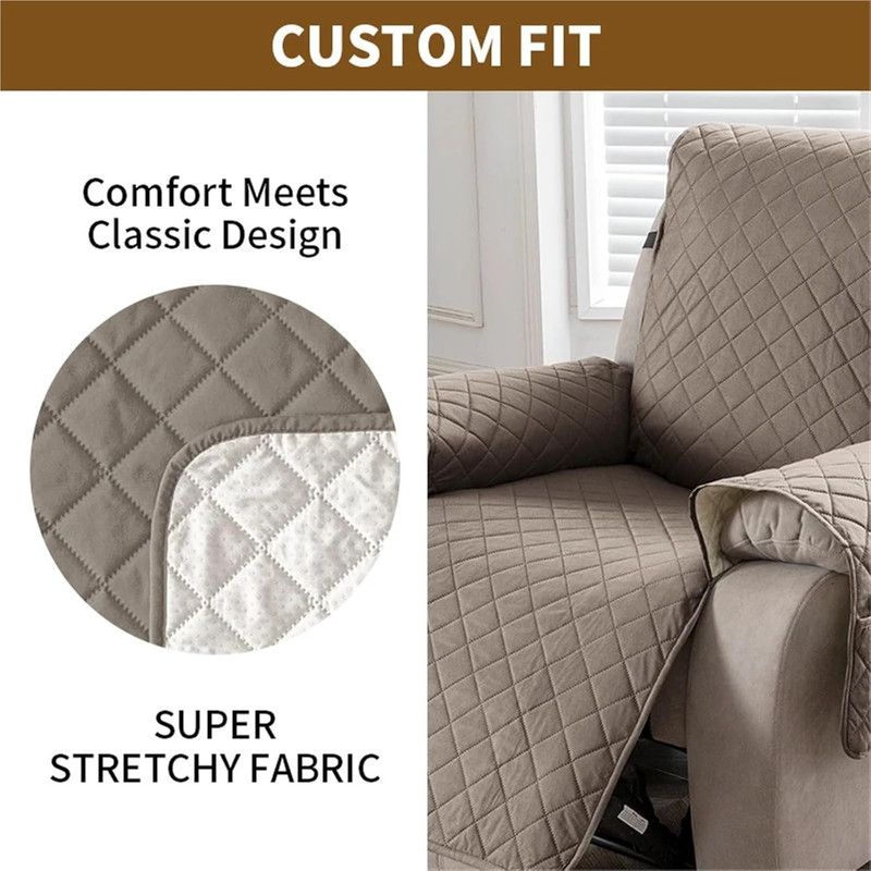 Waterproof and Non-Slip Single Sofa Cushion, Pet-Resistant and Washable Sofa Cover - Brown V1265-AU-101-ZONG