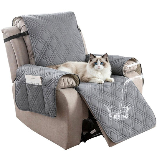 100% Waterproof Triple-Line Quilted Single Armchair Cushion, Non-Slip, Scratch-Resistant, Adjustable - Light V1265-AU-102-QIANHUI-L