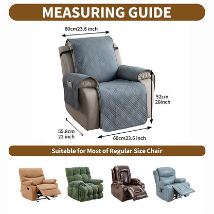100% Waterproof Triple-Line Quilted Single Armchair Cushion, Non-Slip, Scratch-Resistant, Adjustable - Light V1265-AU-102-QIANHUI-XL