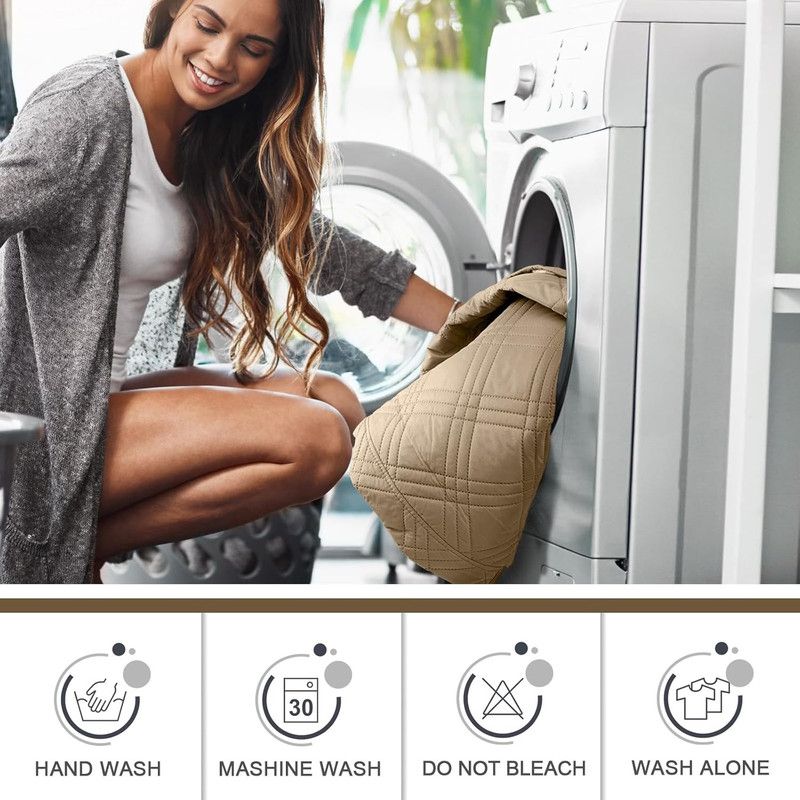 100% Waterproof Triple-Line Quilted Single Armchair Cushion, Non-Slip, Scratch-Resistant, Adjustable - Navy-XL V1265-AU-102-ZANGQING-XL