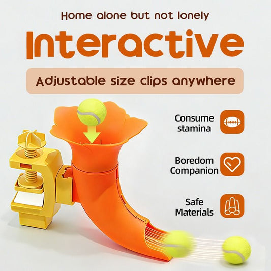 Automatic Pet Ball Launcher, Tennis Ball Launcher, Interactive Pet Toy to Keep Your Pet Entertained - Red V1265-AU-103-HONG