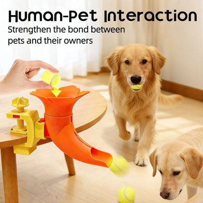 Automatic Pet Ball Launcher, Tennis Ball Launcher, Interactive Pet Toy to Keep Your Pet Entertained - Red V1265-AU-103-HONG