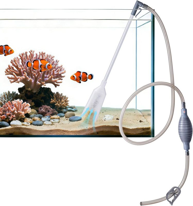 3-in-1 Aquarium Water Change Tool: Sand Cleaning / Waste Removal / Water Change, Siphon Pump - 2.2 m V1265-AU-104-2-2M