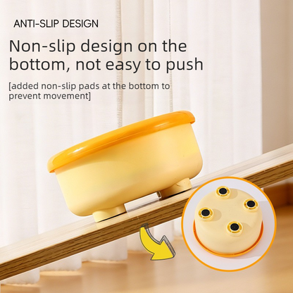 Anti-Splash Floating Pet Water Bowl, 1500ml Large Capacity, Tip-Proof and Chin-Dry Design - Yellow V1265-AU-105-HUANG