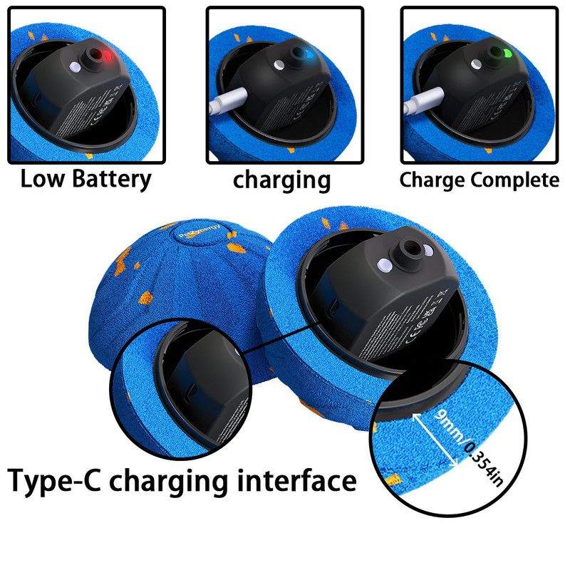 Smart Interactive Dog Toy Ball, Auto-Bouncing and Spinning, E-TPU Bite-Resistant and Rechargeable - Gray V1265-AU-106-HUI