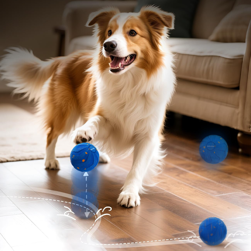 Smart Interactive Dog Toy Ball, Auto-Bouncing and Spinning, E-TPU Bite-Resistant and Rechargeable - Gray V1265-AU-106-HUI