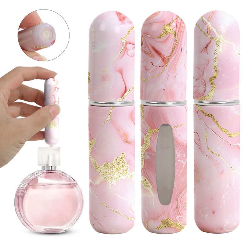 3-Pack - 5ml Portable Perfume Sample Bottles, Bottom-Fill Leak-Proof Travel Spray Bottles - Pink V1265-AU-116-FEN