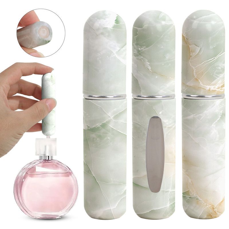 3-Pack - 5ml Portable Perfume Refill Bottles, Bottom-Fill Leak-Proof Travel Spray Bottles - Green V1265-AU-116-LV