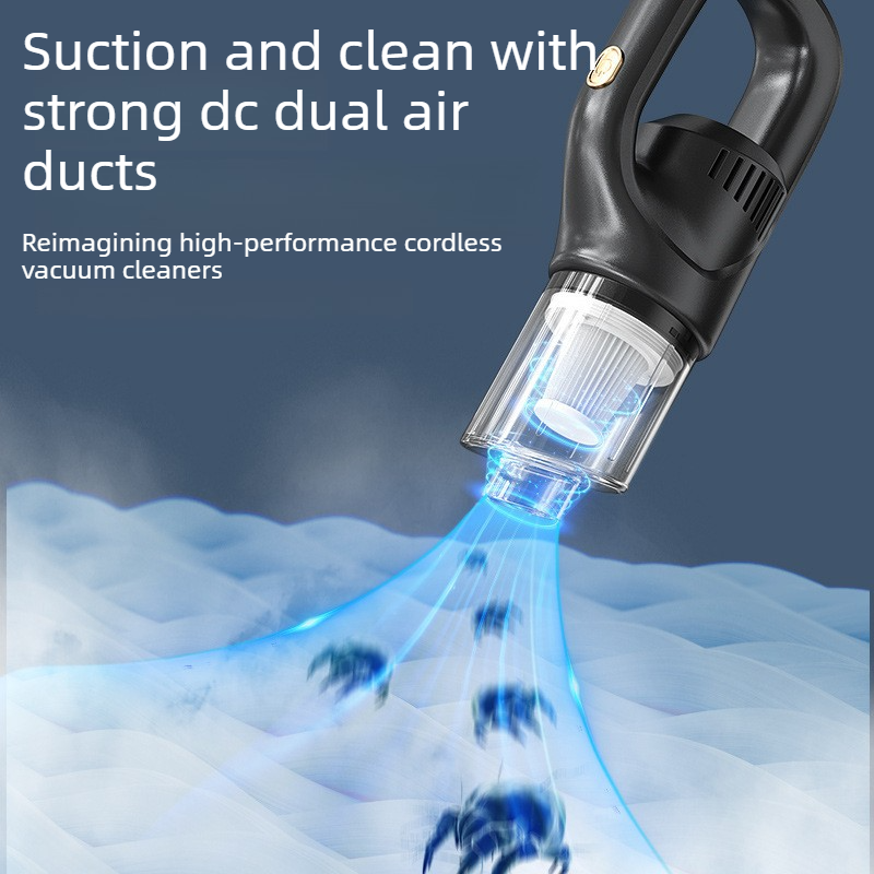 Portable Cordless Handheld Vacuum, High-Power Rechargeable Cleaner with Multiple Nozzles - Black V1265-AU-130-HEI
