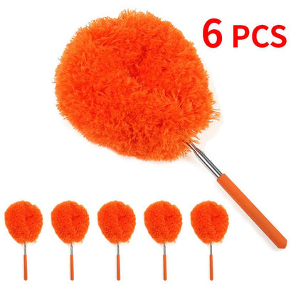 6-Pack, Telescopic Microfiber Duster with Extendable Handle, for High Ceiling & Fan Cleaning - Orange V1265-AU-131-CHENG-6