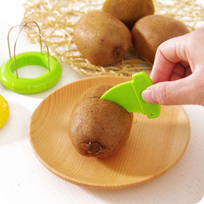 4-Pack - Multi-Function Kiwi Peeler: The Ultimate Home Fruit Peeler and Scooper, Kitchen Tool - Green V1265-AU-132-LV-4