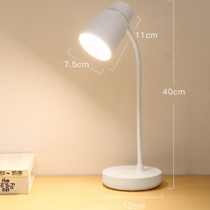 White Dimmable LED Night Light, Flicker-Free and Blue Light-Free, Cordless and Plug-in Dual-Purpose Desk Lamp V1265-AU-134-BAI